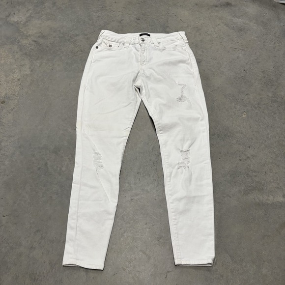 True Religion Denim - True Religion‎ Jeans White Size 33 Halle Mid Rise Super Skinny